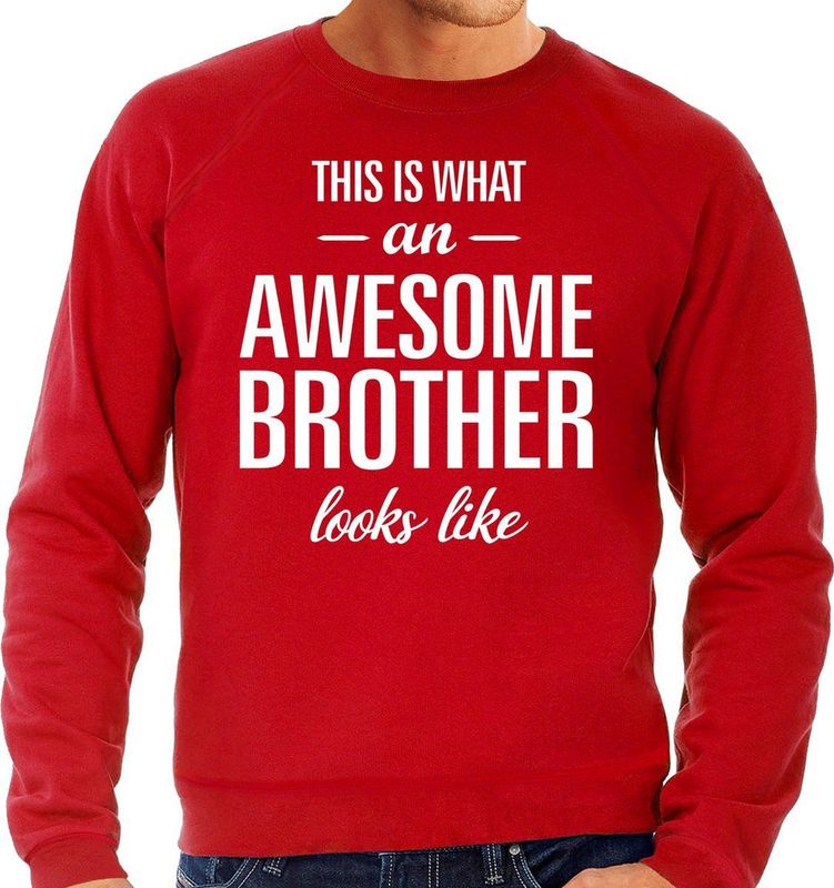 Awesome Brother - Sweater - Rood - Heren