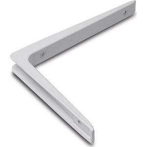 4x stuks plankdrager / plankdragers aluminium wit 15 x 10 cm - schapdragers - planksteun / planksteunen