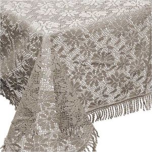 Unique Living - Tafelkleed - Lichtgrijs - Waterbestendig - Kant Patroon