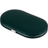 Manicure set 6-delig in zwarte ovalen etui met metalen rits