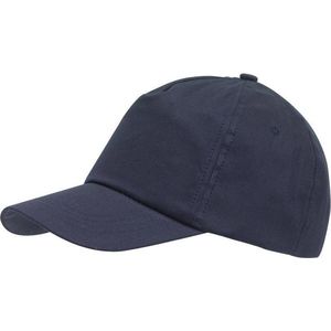 Baseball cap 5-panel donkerblauw met klittenbandsluiting voor volwassenen