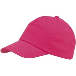 Roze baseballcap 5-panel voor volwassenen met klittenbandsluiting