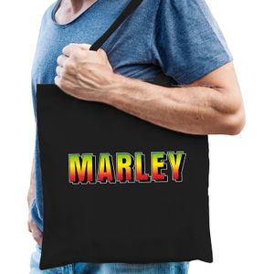 Marley reggae fan cadeau tas zwart heren - Feest Boodschappentassen