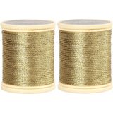 Draad op rol - 2x - 40 meter - metallic - hobbydraad - Hobby/knutsel touw - Hobbydraad