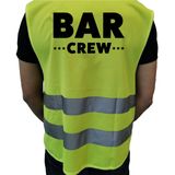 Bar crew vest / hesje geel met reflecterende strepen voor volwassenen - personeel - veiligheidshesjes / veiligheidsvesten