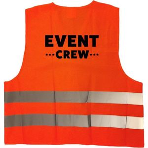 Event crew vest / hesje oranje met reflecterende strepen voor volwassenen - personeel - veiligheidshesjes / veiligheidsvesten