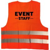 Event staff vest / hesje oranje met reflecterende strepen voor volwassenen - personeel - veiligheidshesjes / veiligheidsvesten