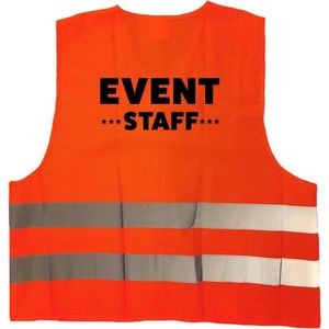 Event staff oranje veiligheidshesje staff / personeel voor volwassenen - Veiligheidshesje