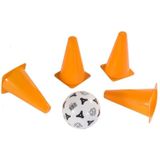 Voetbal set 2x Opvouwbare voetbaldoelen 50 cm - 1x voetbal - 4x pionnen 17,5 cm - Buitenspeelgoed