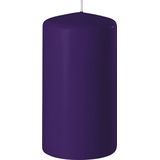 Cilinderkaars/stompkaars - paars - 6 x 8 cm - 27 branduren - Geurloze kaarsen