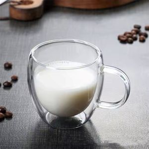 Koffieglazen 6x dubbelwandig 270 ml cappuccino glazen Dubbelwandige glazen voor cappuccino