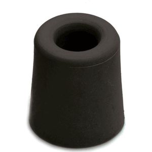 Deurstopper - 3x stuks - zwart - rubber - 4,8x3,7 cm - RVS - deurbuffer