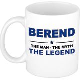 Naam cadeau mok/ beker Berend The man, The myth the legend 300 ml