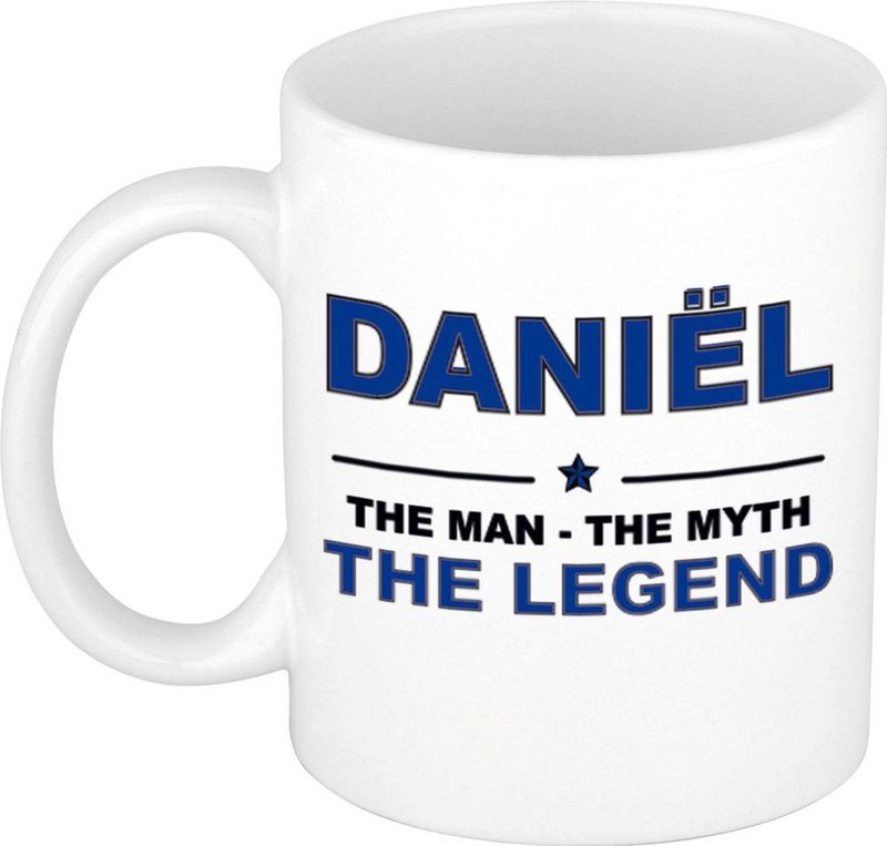 Naam cadeau mok/ beker Daniel The man, The myth the legend 300 ml