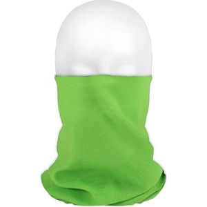 Multifunctionele morf sjaal licht groen unikleur - Voor volwassen - Gezichts bedekkers - Maskers voor mond - Windvangers - Gezichtsmasker
