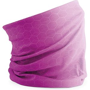 Multifunctionele morf sjaal roze met geometrische print voor volwassen