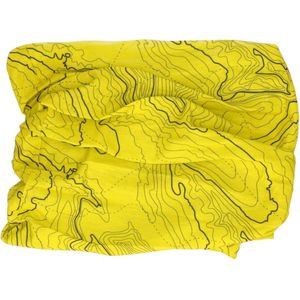 Multifunctionele morf sjaal geel met contour print - Voor volwassen - Gezichts bedekkers - Maskers voor mond - Windvangers - Gezichtsmasker