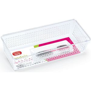 PlasticForte Opberg bakje/mandje/organizer - 26 x 11 cm transparant