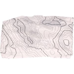 Multifunctionele morf sjaal wit met contour print voor volwassen - Sjaals