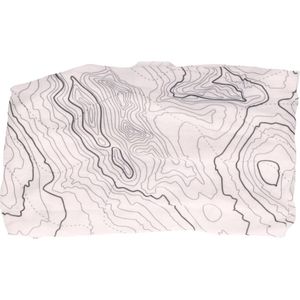 Witte morf/tube/nek sjaal/shawl met contour print voor volwassen