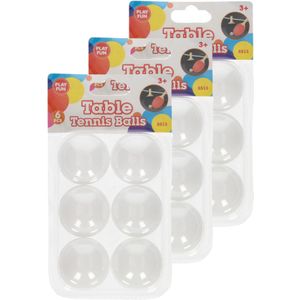 18x Stuks Tafeltennis Pingpong Balletjes 40 Mm/4 cm - 18 Stuks - Sportief Speelgoed - Sporten