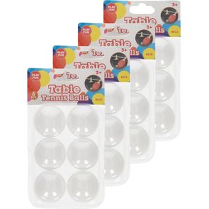 24x stuks Tafeltennis pingpong balletjes 40 mm/4 cm - 24 stuks - Sportief speelgoed - Sporten - Tafeltennissen