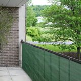 2x Balkondoeken/balkonschermen zonnescherm groen 0,9 x 5 meter - Balkon of dakterras doek/scherm - Balkondoeken/balkonschermen - Privacy zonneschermen/windschermen - Schaduwdoeken - Privacy schermen voor op het balkon