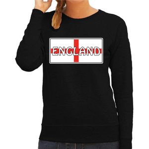 Engeland / England landen sweater zwart dames - Engeland landen sweater / kleding - EK / WK / Olympische spelen outfit XXL