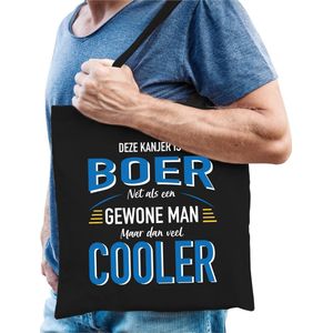 Deze kanjer is Boer cadeau tasje zwart voor heren - verjaardag / Vaderdag - cadeau tasje