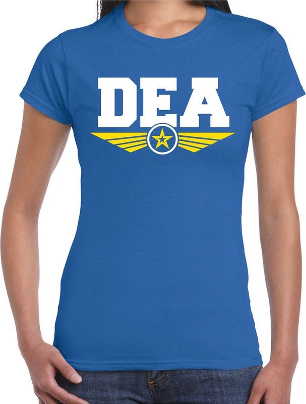 Bellatio Decorations - DEA Agente Verkleed T-shirt - Blauw - Dames