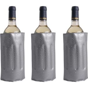 20x stuks koelelementen houders voor een fles 34 x 18 cm - Flessen koelementen - Drank/wijn/water flessen koel houden