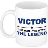 Naam cadeau mok/ beker Victor The man, The myth the legend 300 ml