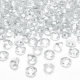 100x Kleine plastic diamanten/stenen transparant 12 mm/1,2 cm decoratie materiaal