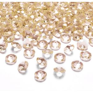 200x Hobby/decoratie gouden diamantjes/steentjes 12 mm/1,2 cm