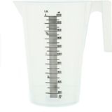 2x Maatbekers transparant 0,5 en 2 liter - Maatbeker - Keuken accessoires en benodigdheden
