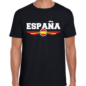 Spanje - T-shirt - Zwart - Katoen - EK WK Olympische Spelen