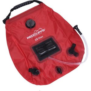 Mobiele Buiten Kampeer / Camping Douche Waterzak Rood - 20 Liter