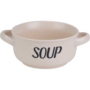 Soepkom van aardewerk - Creme wit - Dia 13,5 cm - 470 ml - Servies - Soepkommen
