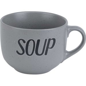 Cosy & Trendy Soepbekers - grijs - 11 cm - 510 ml