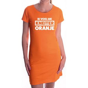 Ik Voel Me Kneiter Oranje Fun Tekst Jurkje Oranje Dames - Oranje Kleding Voor Dames
