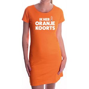 Oranje koorts fun tekst jurkje oranje dames - oranje kleding voor dames - Koningsdag / oranje supporter XL