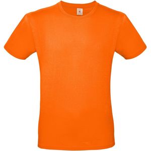 Oranje t-shirt met ronde hals voor heren - basic shirt - katoen - Koningsdag Nederland supporter