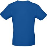 Blauw basic t-shirt met ronde hals voor heren - katoen - 145 grams - witte shirts kleding