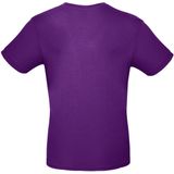 Paars basic t-shirt met ronde hals voor heren - katoen - 145 grams - paarse shirts kleding