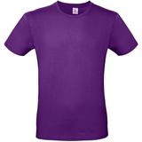 Paars basic t-shirt met ronde hals voor heren - katoen - 145 grams - paarse shirts kleding