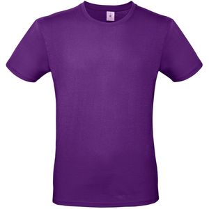 Paars basic t-shirt met ronde hals voor heren - katoen - 145 grams - paarse shirts kleding