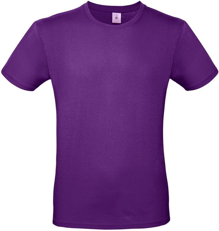 Paars basic t-shirt met ronde hals voor heren - katoen - 145 grams - paarse shirts kleding