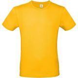 Geel basic t-shirt met ronde hals voor heren - katoen - 145 grams - gele shirts kleding
