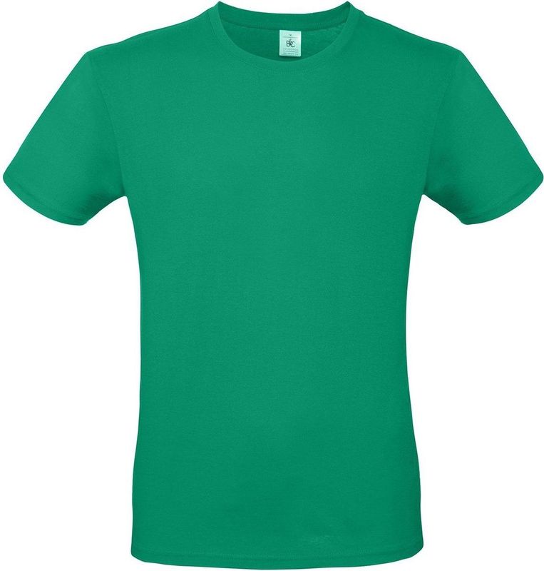 Groen basic t-shirt met ronde hals voor heren - katoen - 145 grams - groene shirts kleding