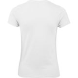 Wit basic t-shirts voor dames met ronde hals - katoen - 145 grams - witte shirts kleding S ()